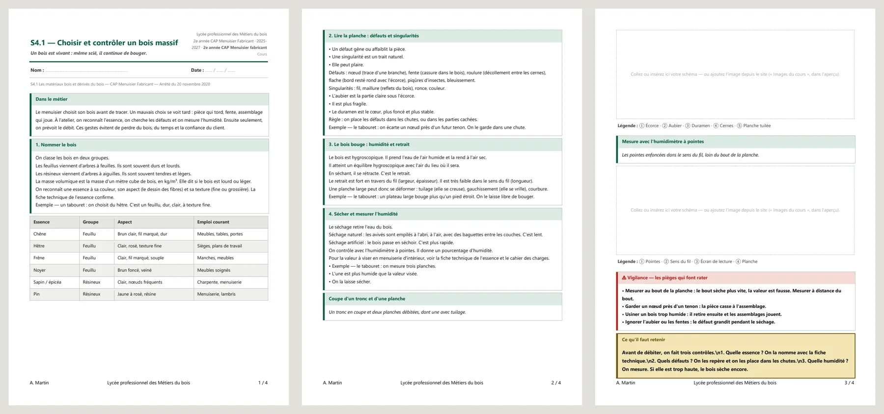 Les fiches de cours — aperçu